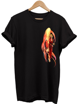 Remonz Street Fighter Ken Baskılı %100 Pamuk Oversize T-Shirt Büyük Beden Tişört