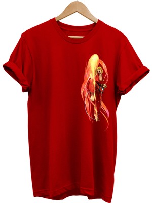 Remonz Street Fighter Ken Baskılı %100 Pamuk Oversize T-Shirt Büyük Beden Tişört