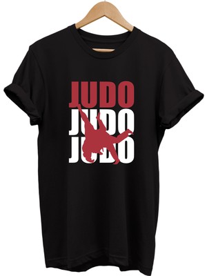 Remonz Judo Baskılı %100 Pamuk Oversize T-Shirt Büyük Beden Tişört