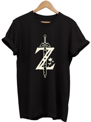 Remonz Zelda Baskılı %100 Pamuk Oversize T-Shirt Büyük Beden Tişört