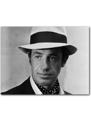 Cakatablo Jean Paul Belmondo Fötr Şapkalı Siyah Beyaz