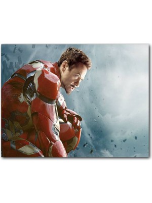 Cakatablo Yenilmezler Iron Man Tony Stark Oturan Pozu