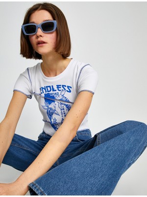 Koton Baskılı Kısa Kollu Tişört