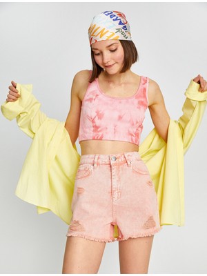 Koton Yüksek Bel Kot Şort