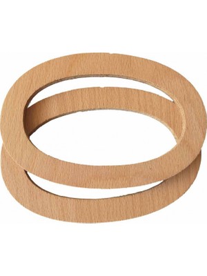 Angel Çanta Aksesuar Bizim Ahşap Oval Çanta Sapı Açık Renk