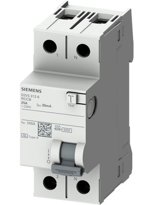 Siemens 5SV5314-6 A Tip Hata Akım Koruma Anahtarı 40A 230V Ip+N