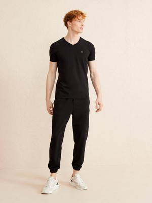 Xint V Yaka Slim Fit Modal Basic T-Shirt