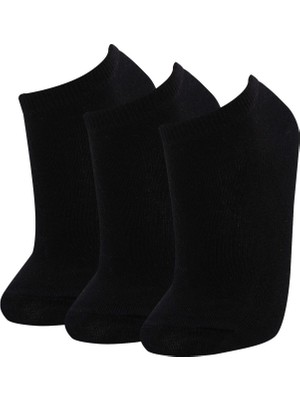 DeFacto Kadın Pamuklu 3'lü Kısa Çorap T7370AZNS