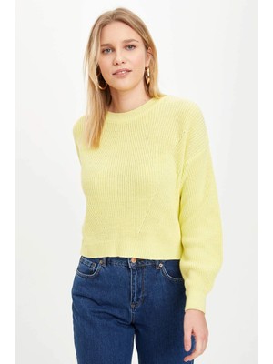 DeFacto Coool Relax Fit Crop Triko Kazak L2567AZ20AU