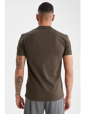 Defacto Slim Fit  Polo Yaka Teknik Kumaşlı Basic Tişört T4451AZ21SP