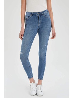 DeFacto Rebeca Skinny Fit Yırtık Detaylı Jean Pantolon T9016AZ21SP