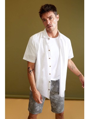 DeFacto Regular Fit Desenli Kısa Kollu Gömlek U3446AZ21SM