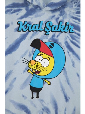 DeFacto Erkek Çocuk Kral Şakir Lisanslı Relax Fit Batik Desenli Kapüşonlu Sweatshirt X0025A622SP