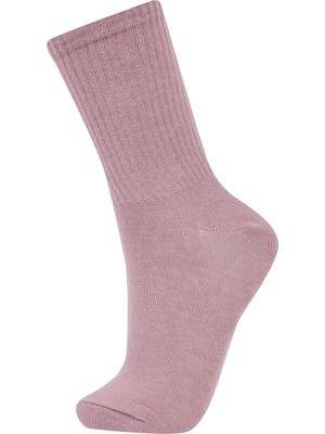 DeFacto Kadın 3'lü Pamuklu Uzun Çorap W9515AZNS