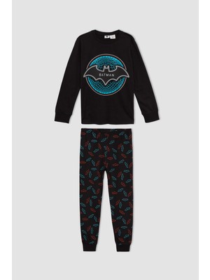 DeFacto Erkek Çocuk Batman Lisanslı Regular Fit 2'li Örme Pijama W8150A622SP