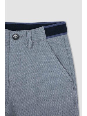 DeFacto Erkek Çocuk Pike Regular Fit Basic Cep Detaylı Düz Paça Pantolon W8726A622SM