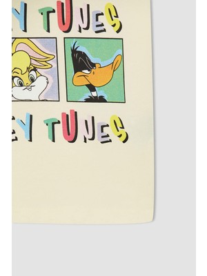 DeFacto Kız Çocuk Looney Tunes Lisanslı Regular Fit Kısa Kollu Pamuklu Tişört X2071A622SM