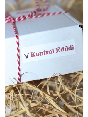 Butik Sosyetik Kontrol Edildi Yapışkanlı Sticker Etiket 100 Adet