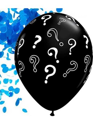 Erkek Bebek Konfetili Cinsiyet Belirleme Balonu 18 Inç 45 cm