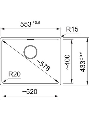 Franke Mrg 210/110-52 Nero Tezgah Altı/sıfır Maris Granit Eviye