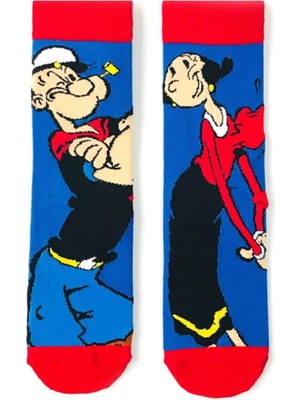 Socks Stations Çizgi Karakterler Desenli Çorap Renkli Çorap Kutusu Pamuk Tasarım Erkek Çorap ve Şekilli Kadın Çorap 5’li Set