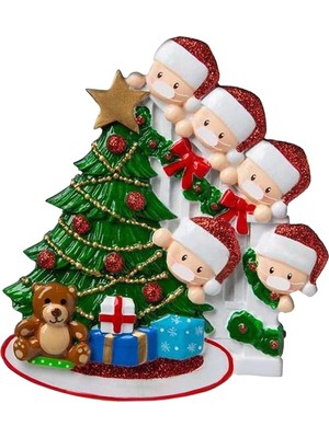 Bawei 1 Adet 2020 Noel Ağacı Süsleme Aile Dıy Adı Yeni Yıl Ev Dekoratif 5 Kişilik