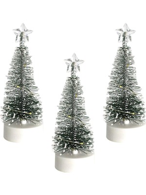 Bawei LED Işık Mini Noel Ağaçları Süslemeleri Xmas Için Pre-Lit Küçük Çam Ağacı 3 Adet S