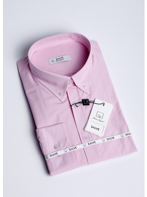 Salve Erkek Slim Fit Pembe Casual Gömlek 22140