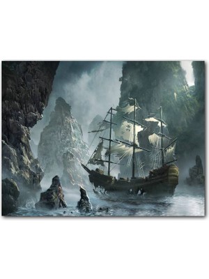 Cakatablo Sanat Eseri Eski Gemi Fantastik Sanat Hayalet Gemi Gemi Yelkenl