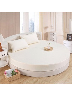 Zambak Tekstil Çap Seçenekli Yuvarlak Lastikli Çarşaf Seti %100 Pamuklu