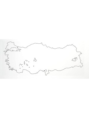Sihirli Kağıt Tahta Dilsiz Türkiye Haritası 48CM x 114CM + Kalem Hediye