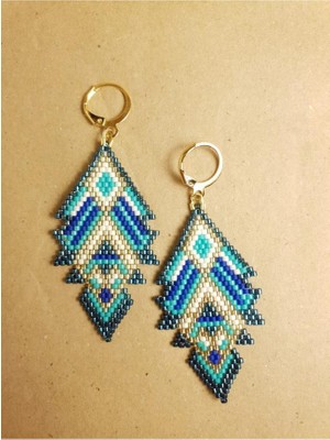 Zarias's Küpe Miyuki Nazar Boncuklu Modern Desenli Küpe