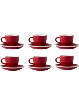 Acme Evolution 6'lı Espresso Fincan Seti Kırmızı