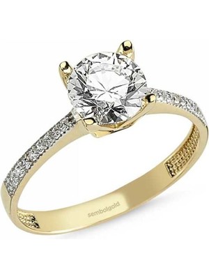 Sembol Gold Altın Tektaş Yüzük Özel Tasarım