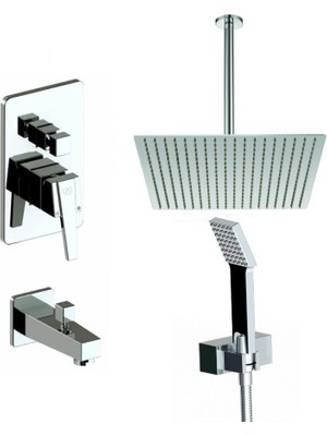 Gpd MTA85 Tam Ankastre Duş Seti Ritmo Tavandan