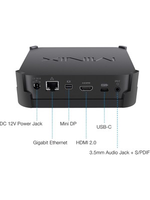 Minix Mini Pc Intel Celeron J4125 8GB/240GB 256 GB SSD Windows 10 Pro Mini Pc