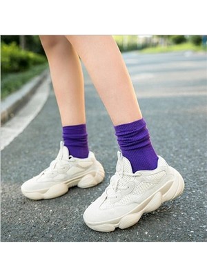 Meguca Socks Unisex Renkli Kolej Çorap Seti 10 Çift