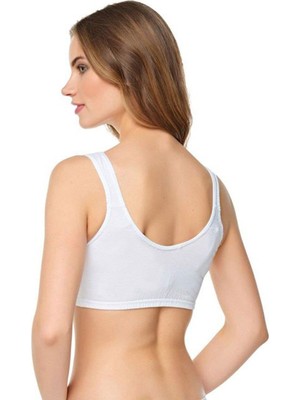 Tutku 6lı Kadın Geniş Askılı Penye Anne Yarım Atlet Pamuklu Sütyen