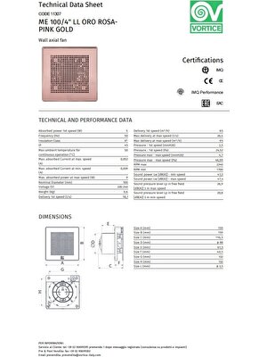 Vortıce Punto Evo Me 100/4” Ll Rosa - Pınk Gold