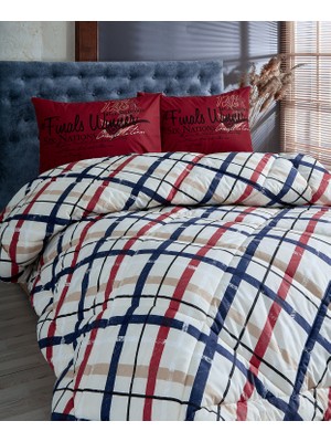 Komfort Home Çift Kişilik Baskılı Pamuklu Silikon Yorgan + Yastık / P1