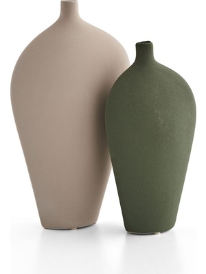 Doğtaş Home Athena 2'li Yeşil  Vazo Seti