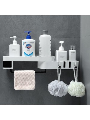 HaiTun Plastik Vantuz Banyo Mutfak Köşe Depolama Raf Organizatör Duş Raf Şampuan Duş Tutucu Depolama Raf Organizatör | Depolama Rafları ve Amp;raflar (Yurt Dışından)