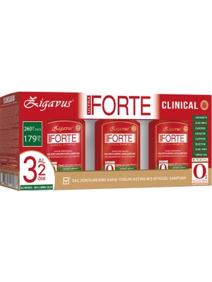 Zigavus Forte Ultra Clinical Kuru Saçlar için Dökülme Karşıtı Bitkisel Şampuan 300 ml