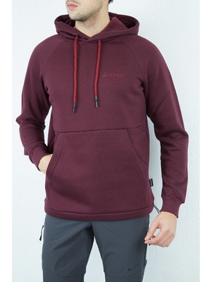 Alpinist Delta Kapşonlu Sweatshirt Vişne Vişne - Xl