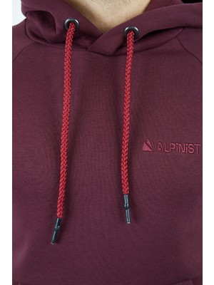 Alpinist Delta Kapşonlu Sweatshirt Vişne Vişne - Xl