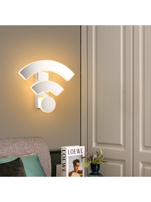 HaiTun 26 cm Wifi Akrilik Duvar Lambası, 220VLED11W Modern Akrilik Koridor Lambası Yatak Odası Başucu Lambası, Sıcak Işık (Yurt Dışından)