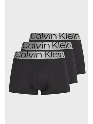 Calvin Klein Erkek 3'lü Trunk Boxer Seti Steel Micro