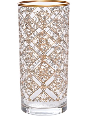 Decorium Su Bardağı Gold Kare Desen KD07