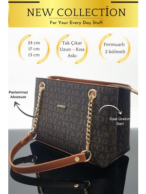 Galb Leather Uzun Askılı Zincir Detaylı Kadın Omuz Çantası