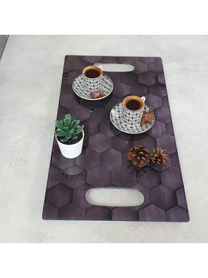 Decorita Cam Tepsi | Petek Desen | 29cm x 52cm